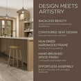 thumbnail image 7 of Maven Lane 31" Luna Bar Stool with Rustic Natural Wood Finish - Artisan Crafted Backless Bar Height Stool, Oval Saddle Seat for Unmatched Comfort - Adds Warmth & Style to Kitchen, Dining Area, 7 of 7