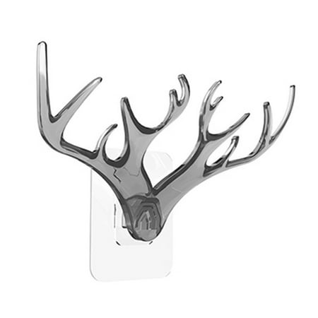 

Ihhxbz Wall Hanger Sticky Hook Deer Antlers Design Kitchen Bathroom Household Door A H