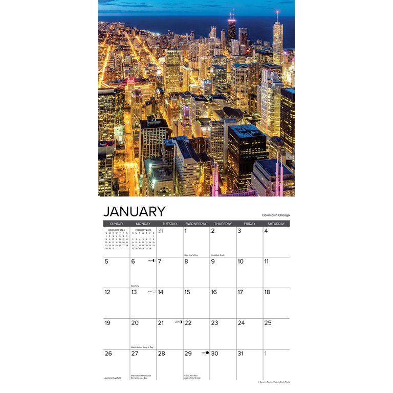Chicago 2025 wall calendar - walmart.com
