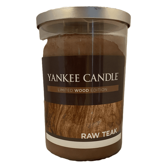 2021 Yankee Candle Limited Wood Edition - Raw Teak - Large 2-Wick Tumbler Candle