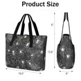 thumbnail image 3 of Tote Bag for Women - Spider Web and Skulls Halloween Pattern Shoulder Bag - Large Utility Work Duffle Bag with Zipper Handbag for Travel, Work, Sprots, 3 of 5