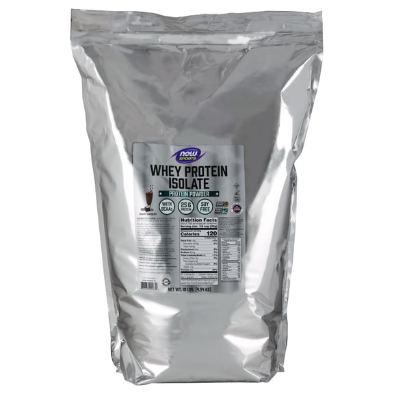 Now Foods Chocolate Whey Protein Isolate 10 lbs Powder
