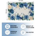 thumbnail image 6 of Spring Summer Floral Flower Placemats Set of 4, Blue White Rose Butterfly Dining Place Mats Table Decor, Seasonal Home Kitchen Decoration 12 x 18 Inch, 6 of 6