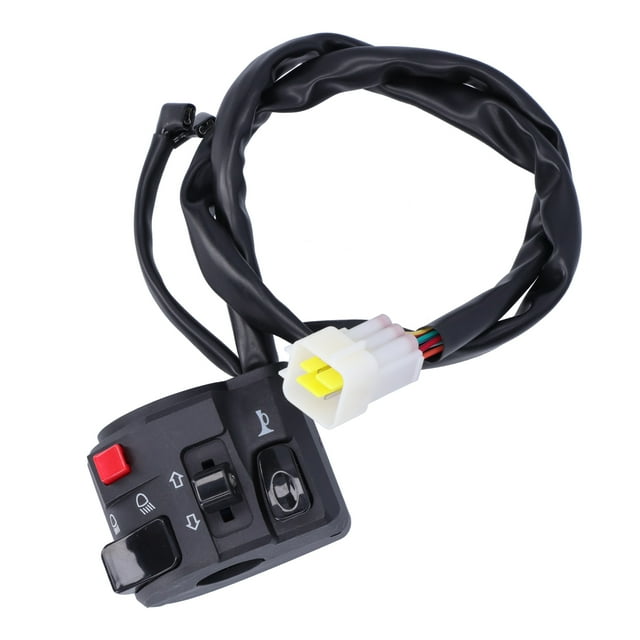 Motorcycle Handlebar Switch, ABS Plastic 7/8in Motorcycle Handlebar Switch For Headlights For Low Beams For Horn Buttons For High Beams