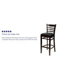 thumbnail image 6 of Emma + Oliver Ladder Back Barstool, Walnut Wood, Black Vinyl Seat, 6 of 12