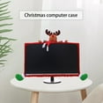 thumbnail image 4 of EUDIDV Xmas Decor Items 1 Pack Christmas Computer Monitor Border Cover TV Monitor Cover Elastic Laptop Computer Cover For Xmas Home Office Computer Decoration Holiday Decorations, 4 of 5