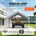 thumbnail image 4 of VEVOR Carport Replacement Canopy Cover 13 x 20 ft, Garage Top Tent Shelter Tarp Heavy-Duty Waterproof & UV Protected, Easy Installation with Ball Bungees,Grey (Only Top Cover, Frame Not Include), 4 of 9
