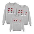 thumbnail image 1 of WENXIAOO Chandails de Noël pour la Famille Xmas Imprimés Mignons à Manches Longues Chandail à Col Rond Tenues de Noël Assorties pour la Famille Chandails des Fêtes pour Femmes, 1 of 4