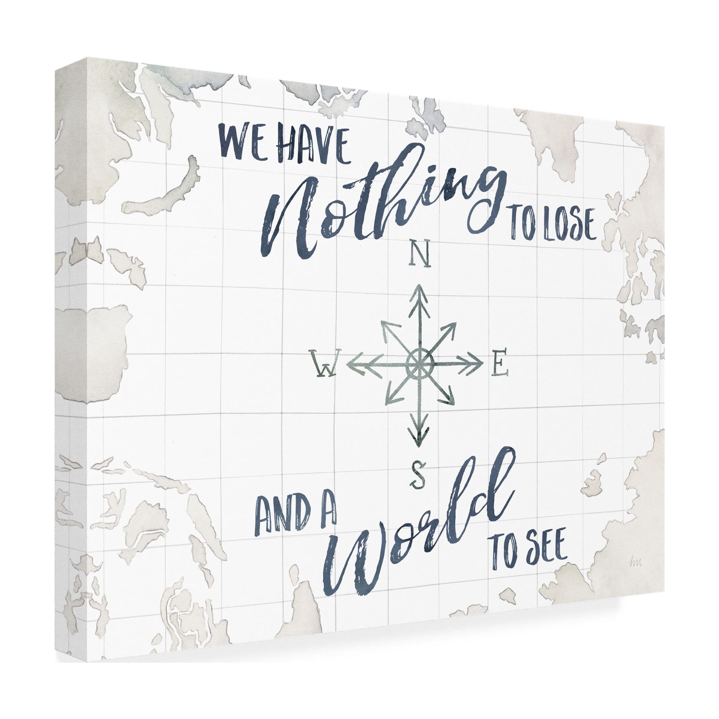 Trademark Fine Art 'Watercolor Wanderlust Adventure IV A World to See' Canvas Art by Laura Marshall