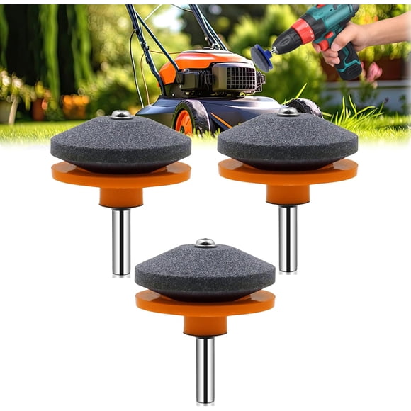Afilador de cuchillas desafiladas para cortacésped, 3 piezas, herramienta afiladora de cuchillas para cortacésped nueva de 2024, afiladores de cuchillas universales, kit afilador de cuchillas para cor