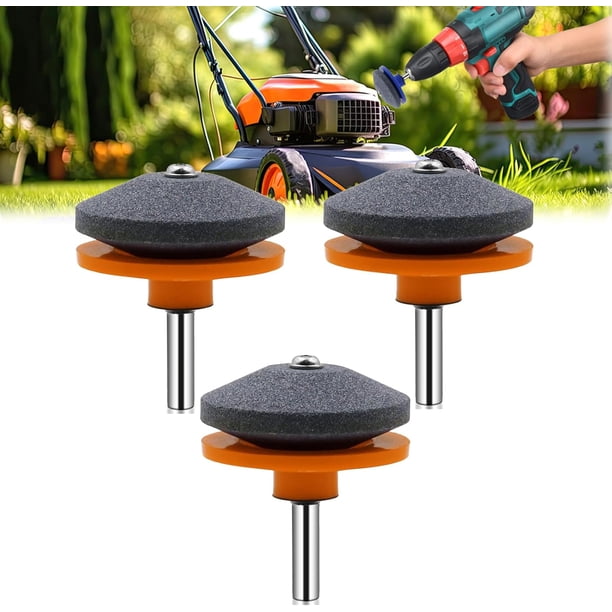 Afilador de cuchillas desafiladas para cortacésped, 3 piezas, herramienta afiladora de cuchillas para cortacésped nueva de 2024, afiladores de cuchillas universales, kit afilador de cuchillas para cor