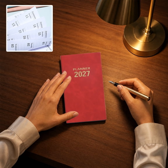 Sulaicai Pocket Daily Planner/Calendar 2027, Academic Planner, Daily Weekly and Monthly Agenda Planner, Small Size for Purse, 12-Month Tabs, Office Supplies, 3.8" x 6.9"