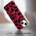thumbnail image 3 of Case For Apple iPhone 15 Glitter Leopard, Fashion Design Animal Skin Print Slim IMD TPU Dual Layer Shockproof Protective Phone Cover for iPhone 15 Red Leopard, 3 of 9