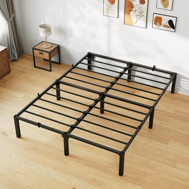CazToi Full Metal Bed Frame with Under Bed Storage Heavy Duty Sturdy Mattress Foundation