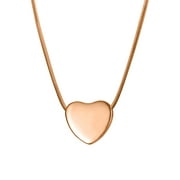 Anavia Cremation Heart Jewelry Rose Gold Memorial Necklace Precious Keepsake Handcrafted Waterproof Stainless Steel Urn Container Pendant with Free Funnel Kit and Velvet Jewelry Box