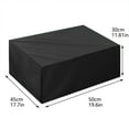 thumbnail image 4 of Outdoor Coffee Table Cover Rectangular Coffee Table Cover, Waterproof and Heavy Duty Outdoor Small Side Table Covers Lawn Garden Furniture Covers 19.6*17.7*12 inch, Black, 4 of 6