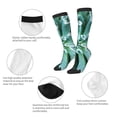 thumbnail image 6 of Lsque Teal Cactus Printed Crew Socks Men's Women's LightWeight Thin Casual Calf Socks ,Knee High Socks,Cotton Socks, 6 of 9