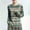 Green, variant on NTACZA Trendy Flowy Summer Tops Striped Crew Neck Long Sleeve Casual Tunic Relaxed Fit Blouses M
