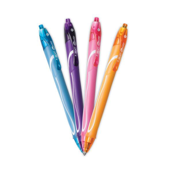 Gel-ocity Quick Dry Gel Pen, Retractable, Fine 0.7 mm, Three Assorted Ink  and Barrel Colors, Dozen - Zuma