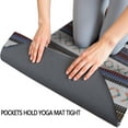 thumbnail image 3 of Colorful Geometric Diamond Striped Pattern Hot Yoga Mat Towel Non Slip for Hot Yoga - Quick-Drying Yoga Mat Cover with 4 Corner Pockets with Travel Bag - Hot Yoga Towel Non Slip 74"x26", 3 of 6