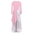 thumbnail image 4 of Hansber Robe de Danse de Louange pour Filles Enfants Pantalon Grand Métallique Robe Liturgique Combinaison Lyrique Rose 10, 4 of 7