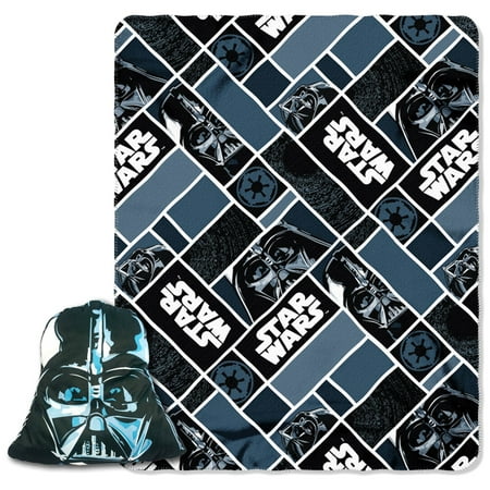 Disney Lucas Star Wars Big Mask Darth Vader Pillow and Fleece Throw Set