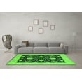 thumbnail image 3 of Ahgly Company Indoor Round Oriental Green Industrial Area Rugs, 5' Round, 3 of 4