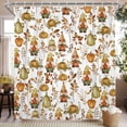 thumbnail image 2 of Fall Waterproof Shower Curtain,Gnome Pumpkin Autumn Polyester Fabric Bathroom Decor,with Hooks,47 W x 64 H Inch, 2 of 7