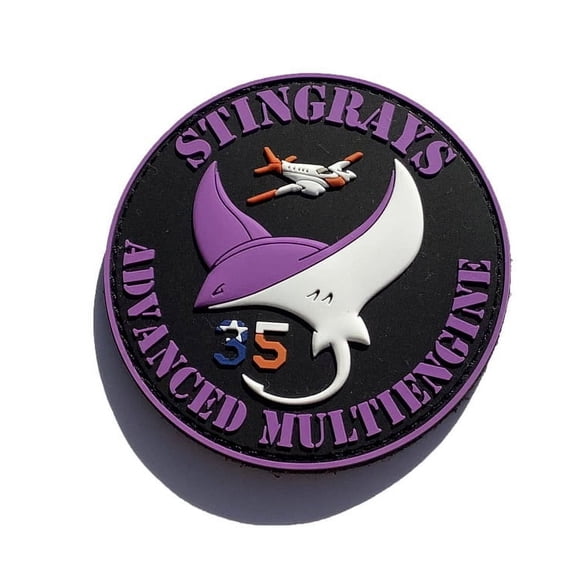 VT-35 Stingrays Student PVC Patch- With Hook and Loop