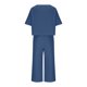 thumbnail image 5 of ICHUANYI Liquidación Señoras Verano Moda Casual Suelto Cuello Redondo Manga Corta Impresión Ancha Traje De Lino ICHUANYI WER202308257545, 5 of 5