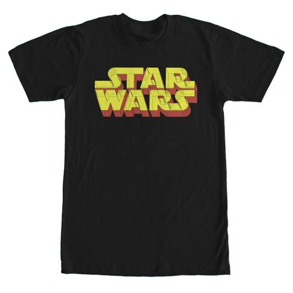 Men's Star Wars Logo 3D Graphic Tee Black Large