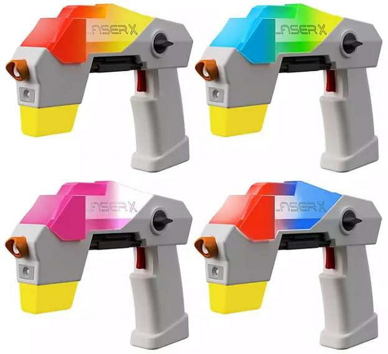 NSI Laser X Ultra 4-Player Set, Infrared Laser Tag Blasters, 200ft