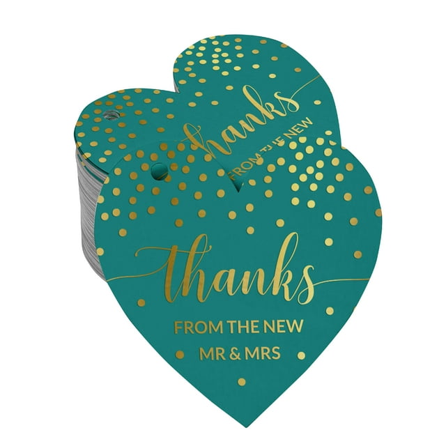 Inkdotpot Real Gold Foil Thanks From The New Wedding Tags Favor Hang Paper Tags 50 Pieces