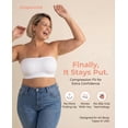 thumbnail image 2 of Sostén bandeau sin tirantes SHAPERMINT, moldeado, sin aros, blanco, 2 of 8