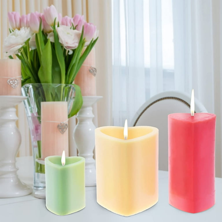 MILIVIXAY 4pcs Pillar Candle Molds for Candle Making