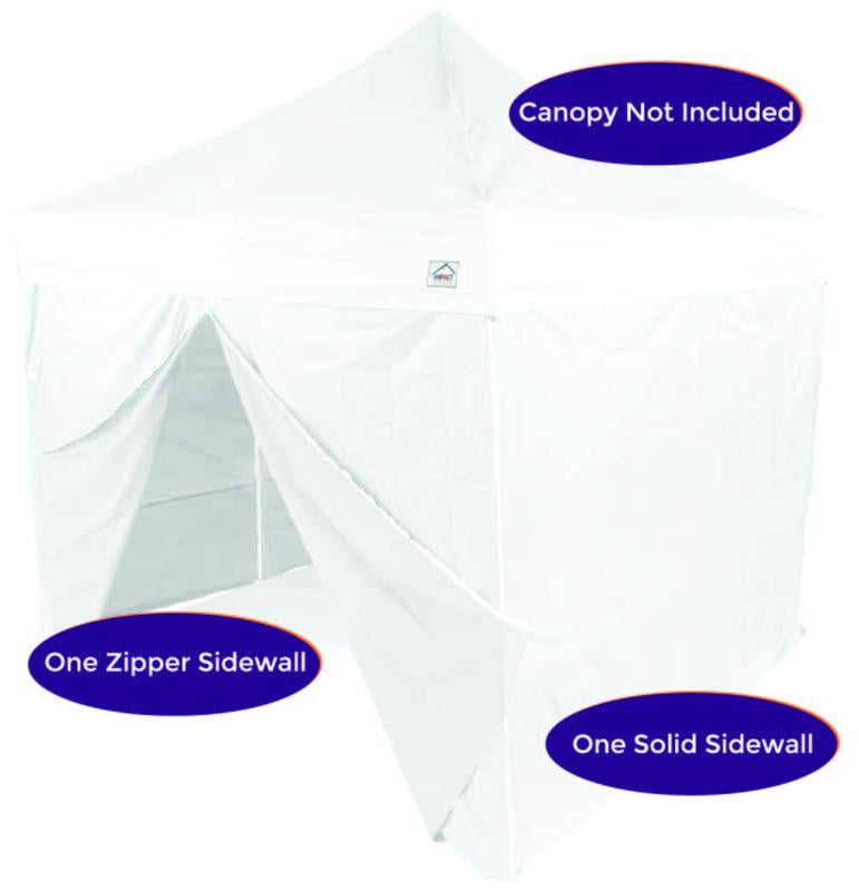 Canopy Tent 7' High Solid White Sidewall Kit Water Resistant PE Privacy Panels 