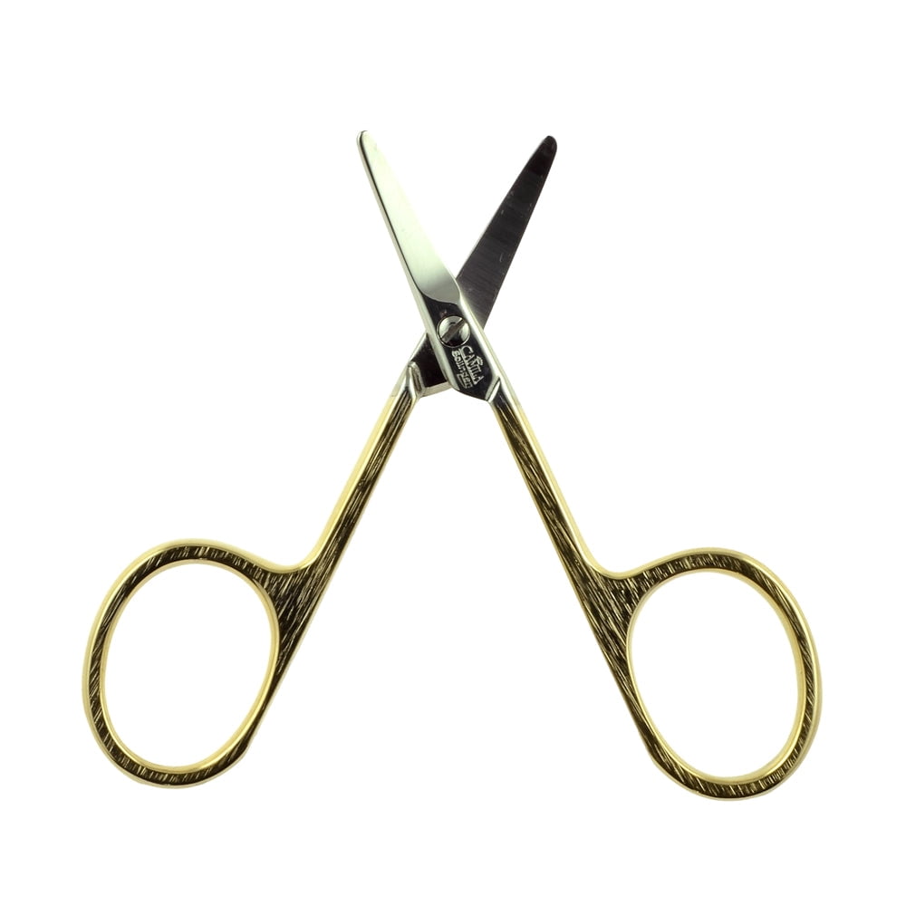 3" Gold Plated Rounded Tip Baby Scissors