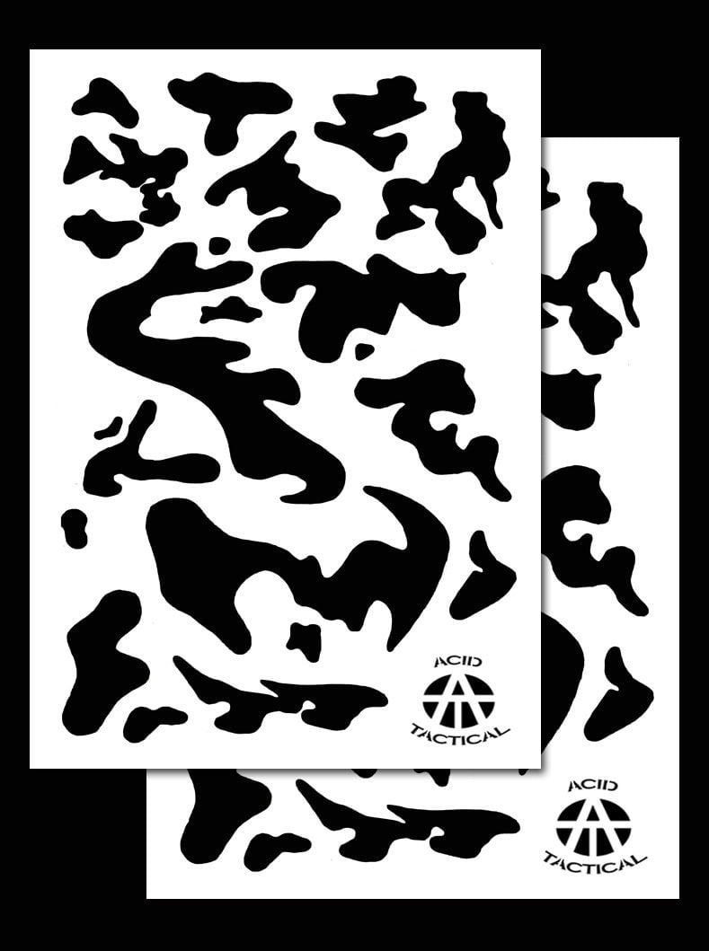 Fern Camo 2Pack Vinyl Airbrush Stencils 10 Mil Camouflage Duracoat 9x14" 