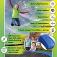 thumbnail image 4 of Coussin de Sécurité de Remplacement Super Trampoline (Couvercle à Ressort) Adapté aux Cadres Ronds de 9 Pieds - Aqua, 4 of 4