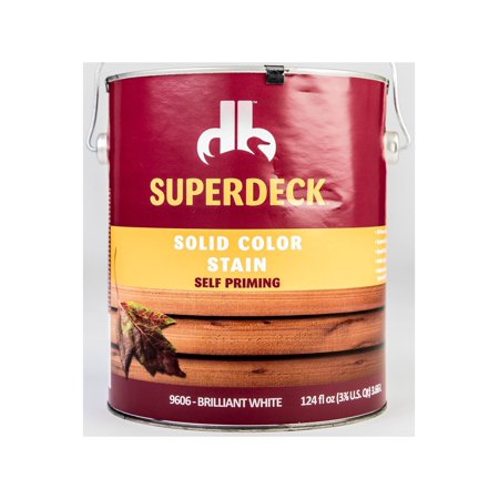 Super Deck Self Priming Solid Color Stain, 1 Gallon 9606- Brilliant White - (Best White Deck Stain)