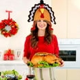 thumbnail image 3 of PMU Thanksgiving 3pc Assorted Turkey and Marabou Hats and Headbands Thanksgiving Party Costume Accessories (78895, 47707, 75631) (3/Pkg) Pkg/1, 3 of 7