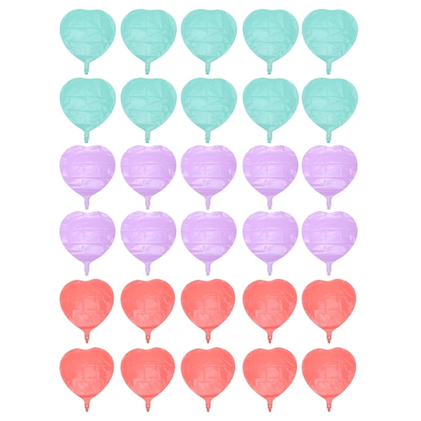 30 globos de corazón reutilizables, bonitos y brillantes, multiusos, llamativos, para fiestas de bodas y baby shower.