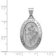 thumbnail image 2 of 14K White Gold Charm Pendant 29 mm 18 Polished And Satin St. Christopher Medal, 2 of 2
