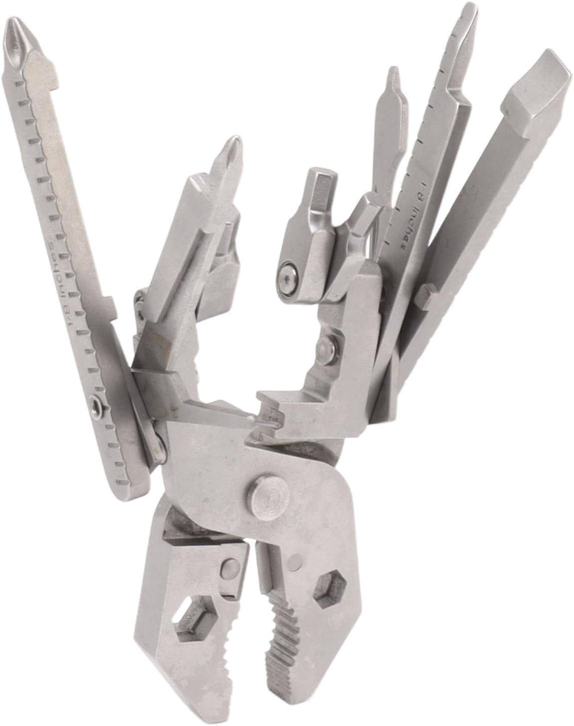 ABPETE Micro Pocket Multitool Cast Steel Pliers, Screwdriver Card Needle Wire Stripper Wrench Portable Folding Tool for Dad