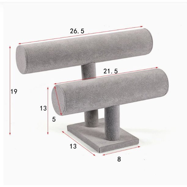 (Accesorios no incluidos) Soporte for pulsera de terciopelo de doble capa, soporte for exhibición de pulsera, estante for almacenamiento de pulseras, soporte for joyería, soporte for reloj