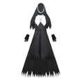 thumbnail image 2 of Disfraz de personalizada mala, vestido de  negra, collar de guantes altos Negro L Yuyangstore  disfraz de monja mujer, 2 of 8