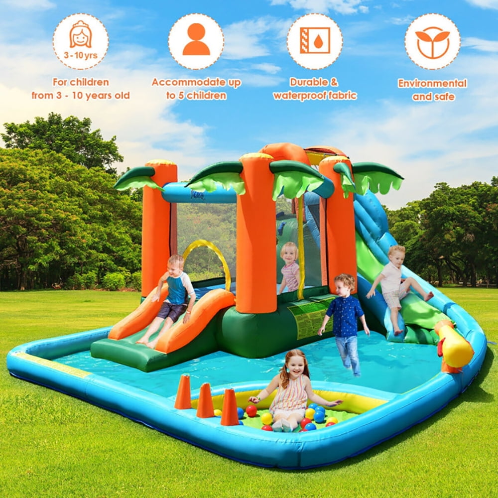 Aimee Lii 7-in-1 Inflatable Slide Bouncer with Two Slides, Bounce House Water Slide for Kids 5-10 Aimee Lii 7-in-1 Inflatable Slide Bouncer with Two Slides, Bounce House Water Slide for Kids 5-10