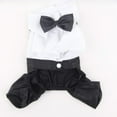thumbnail image 3 of Pet Dog Formal Prince Tuxedo with Black Tie Suit Puppy Costume for Large Medium Small Dogs, 3 of 8