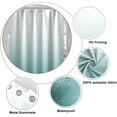 thumbnail image 5 of Darkcyan Ombre Shower Curtains LightSeaGreen Gradient Polyester Fabric Waterproof Bath Curtain Minimalism Creative Unique Bathroom Stall Decor Accessories Set with Hooks, 36W x 72H Inch, 5 of 6