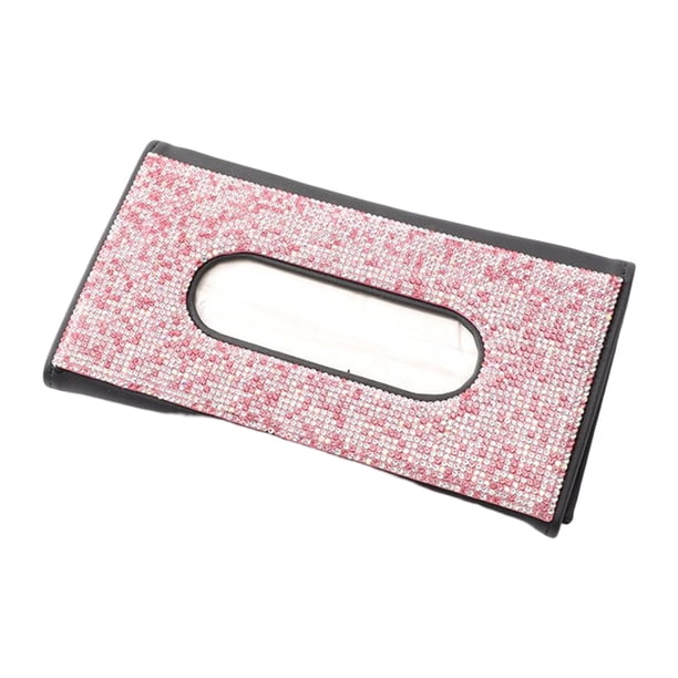 Toystoory Soporte para pañuelos de coche, visera de cuero PU, servilletero, caja de papel para camión, accesorios de organización de decoración Almacenamiento y organización del hogar Rosa Toystoory HA075312-07